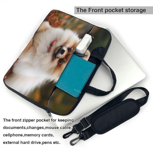 Maletín para Laptop con diseño perro pomerania miniatura 3