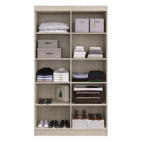 Armário Multiuso 4 Portas Dueto Espresso Móveis Fendy/Amêndoa