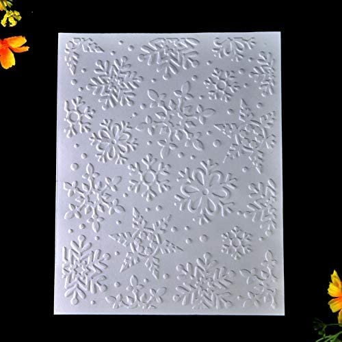 KWELLAM Merry Christmas Snowflake Snowfall Plastic Embossing Folders for Card Making Scrapbooking and Other Paper Crafts