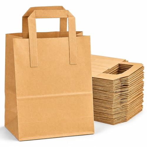 Bolsas de papel para regalo Sabco bolsas de kraft marrón con asas para fiestas y eventos