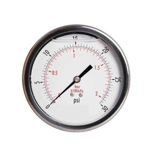 Manomètre de pression d'huile 0-30 PSI pour contrôler la lubrification basse pression