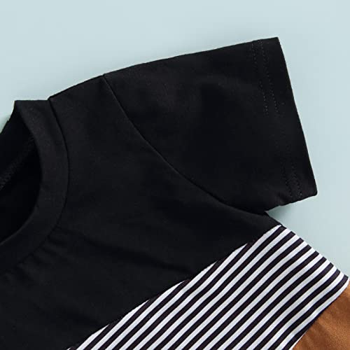 Unisex Toddler Baby Boy Girl Summer Clothes Short Sleeve T-Shirt+Short Pants Cotton Two Piece Color Block Outfits4