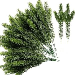 Aiguilles de pin artificielles de 17x5cm résistantes pour guirlandes et décors DIY