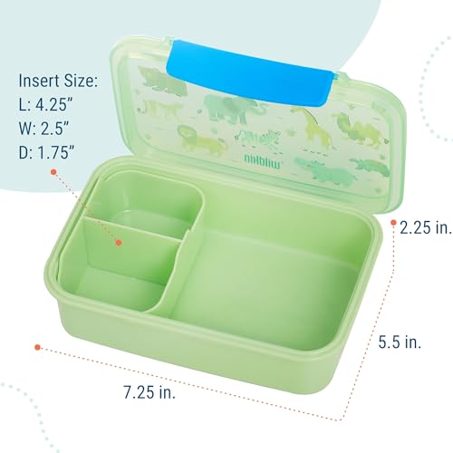 Image of Wildkin Reusable Food Container for Kids - Airtight, Leak Resistant, Dishwasher Safe - Wild Animals