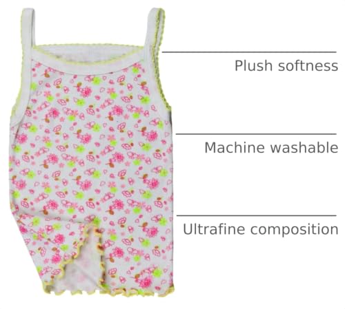 Image of ToBeInStyle Girl's 4 Pack Ruffle Hem Spaghetti Strap Tank Tops