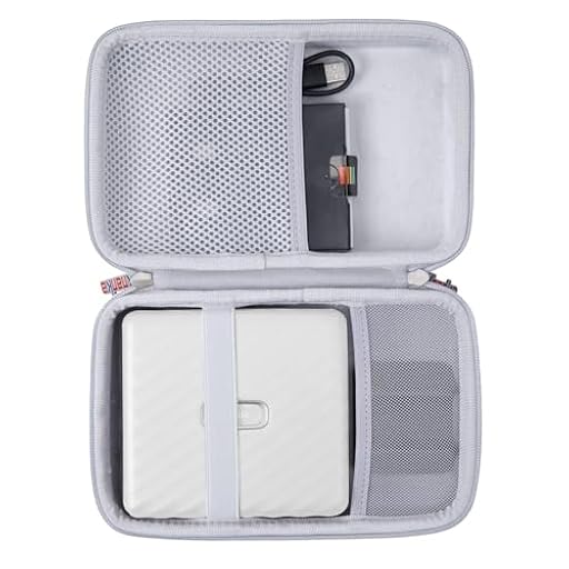 Khanka Funda para Impresora de Fotos Fujifilm Instax Link Wide, Bolsa de Transporte con Bolsillo para Accesorios Instax Link Wide (Estuche + Álbum de Fotos, Blanco Ceniza) | Ya disponible en tu tienda friki favorita! En mundofriki.es!