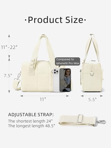 Image of WESTBRONCO Small Puffer Crossbody Bags for Women, Mini Puffy Quilted Gym Bag Lightweight Tote Bag with Zipper Compartments