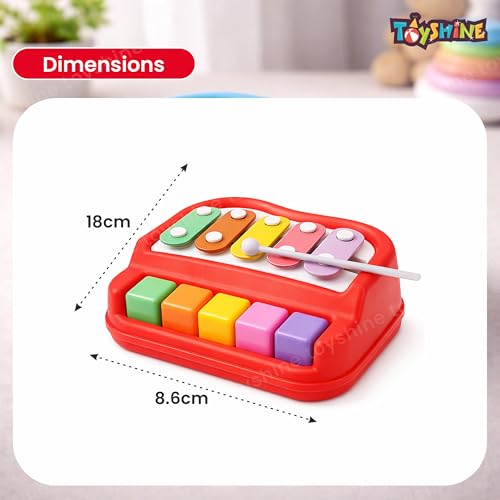 Image of Toyshine Musical Xylophone and Mini Piano, Non Toxic, Non-Battery, Assorted Color