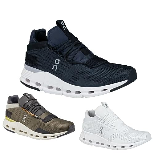 On Men's Cloudnova Sneakers, All White, 11 Medium US