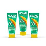 NO-AD SPF 30 Sunscreen Lotion | Broad Spectrum UVA/UVB Protection | Water Resistant | Octinoxate & Oxybenzone Free with moisturizing Vitamin E and Aloe 3oz | Pack of 3