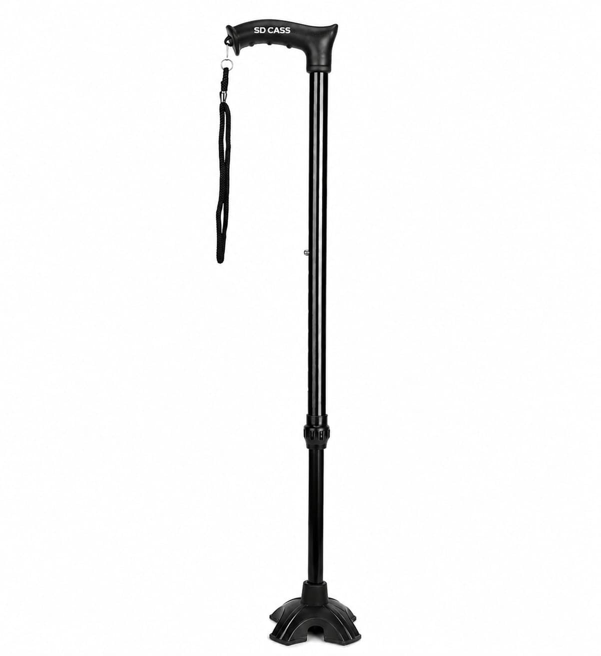 Strong Walking Stick with Adjustable Height, Mild-Steel Body, Light Weight for Men/Women, Patients, Old People (Black)-image-30
