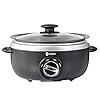 Usc 65 op001bk 65 quart slow cookeraluminium searsaute stew pot stovetop safedishwasher safeglass lidadjustable tempfood warmerblack  urban country home decor