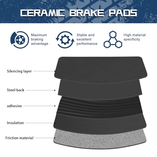 Image of D1663 Front Ceramic Brake Pads Kit Fit For Audi Q5 2013-2017