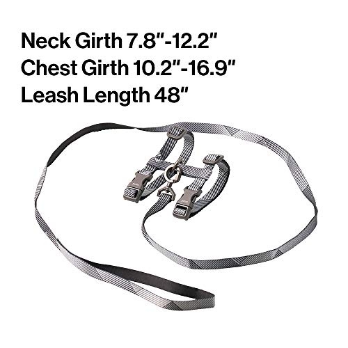 pidan Cat Harness and Leash Set for Walking Escape Proof - Adjustable Pet Harness for Kitten and Small Dogs Lightweight - Grey - Thumbnail 6