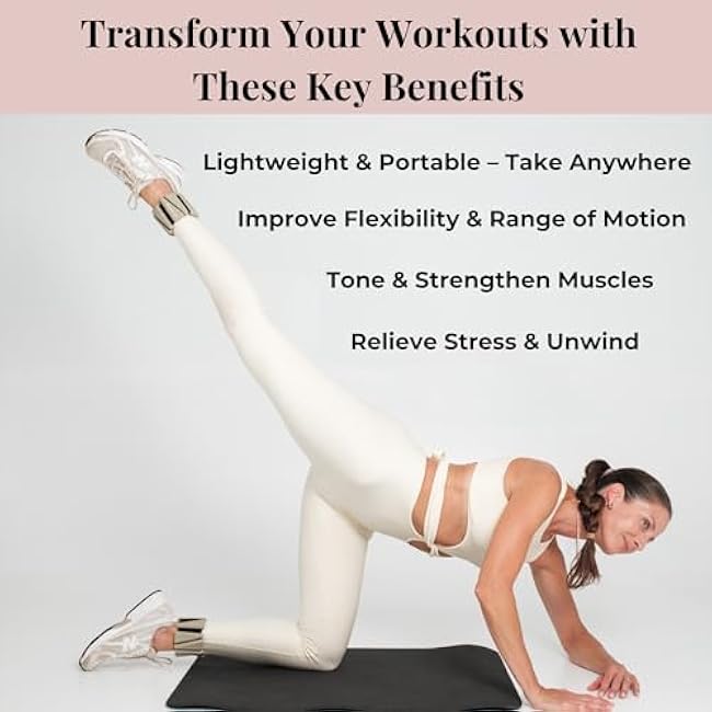 AMOYOU Wrist & Ankle Weights for Women ¨C 2 lb Ankle Weights (Set of 2, 1 lb Each) | Arm Weights for Women | Leg Weights for Walking, Yoga, Cardio & Strength Training