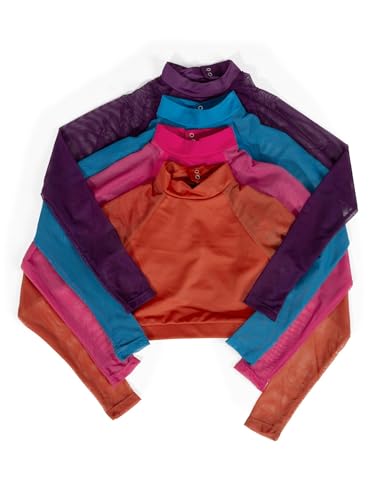 Theatricals Girls Mesh Long Sleeve Crop Top2