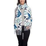 Tcoay Damenschal Bedruckter Damenschal Kunstkaschmirschal,Polizeiausrüstung