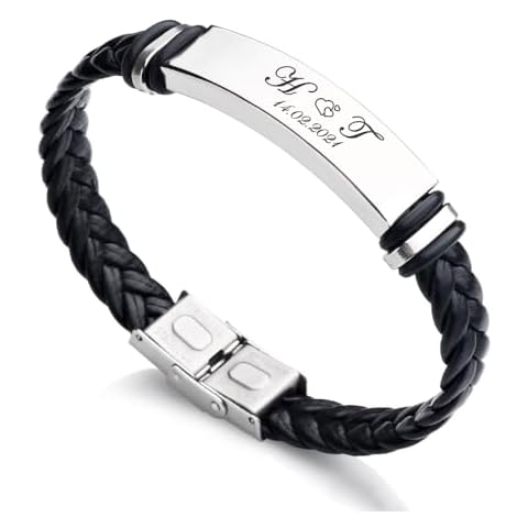 EDSG Personalised Leather Bracelet for Men Cover
