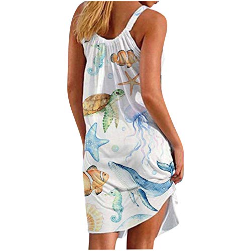 Vestidos de verão para mulheres, bandeira americana, sexy, sem mangas, boho, floral, frente única, v