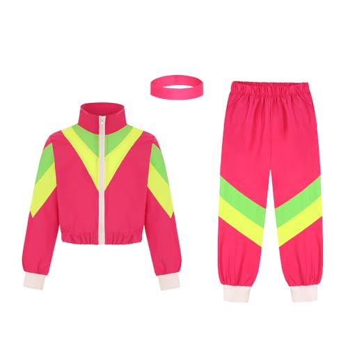 Cuteshower Roupa esportiva infantil rosa (5-6 anos)