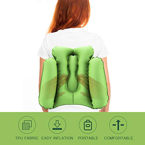 Suporte lombar, Andoer Almofada de apoio lombar inflável Almofada de costas Almofada de lombar Cadei