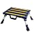 Homeon Wheels RV Step Stool, Portable Folding Aluminum Platform with Anti-Slip Surface and Handles, Adjustable Height Safety Step Supports Up to 1000 lbs, for Camping, Travel Trailer, Truck, Blue