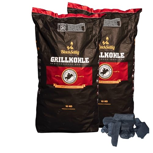 BlackSellig Steakhouse Grillkohle - Premium Quebracho...