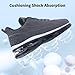 Air Cushion Running Shoes Men Wide Toe Box Slip on Tennis Walking Shoes Breathable Arch Support Soft Sole Low Top Sneakers Lightweight Fashion Dark Grey