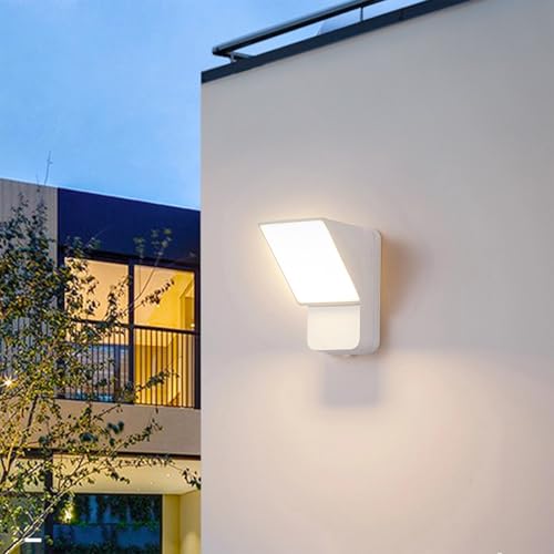 Applique murale extérieure IP65 blanc chaud avec spot LED pivotant à 360 degrés en aluminium