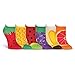 K. Bell Socks Women's 6 Pack Novelty No Show, Fruit Red, Sock Size: 9-11, Shoe Size: 4-10