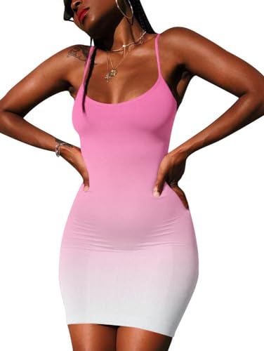 Image of Nimsruc Women Sexy Bodycon Mini Dress Summer Short Backless Spaghetti Strap Dresses