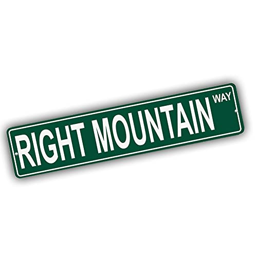 Brotherhood Aluminum Street Sign for Right Mountain - Alaska Man Cave Decor