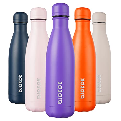 Image of BJPKPK 17 oz Insulated Water Bottle, Stainless Steel Flask, Leak Proof