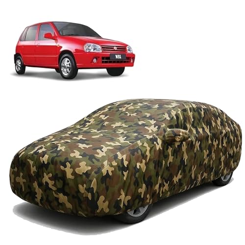 Image of Sulfar 100% Waterproof Car Body Cover for Maruti Suzuki Zen - Triple-Stitched Dustproof UV, Heat & Rain Protection with Mirror Pockets, Full-Bottom Elastic & Free Storage Bag - All-Weather Indoor Outd
