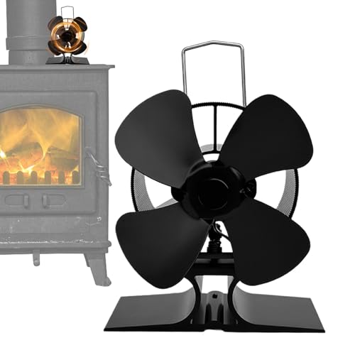 Ventilador De Chimenea Alimentado Por Calor - No Eléctrico, Ventilador Para Estufa De Leña | Cubierta Protectora Para Estufas Y Chimeneas, Eficiencia Energética, Circulación Óptima Del Calor
