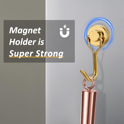 Image of Juome 6oz Stainless Steel Ice Scoop for Freezer with Magnetic Holder, Metal Ice Scoop for Ice Machine, Small Ice Cube Scooper for Freezer Bin for Ge Profile Opal 2.0 Nugget Ice Maker (Rose Gold)