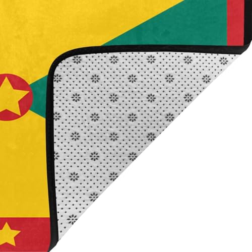 Tapis imprimé drapeau de la Grenade grand modèle antidérapant - 6