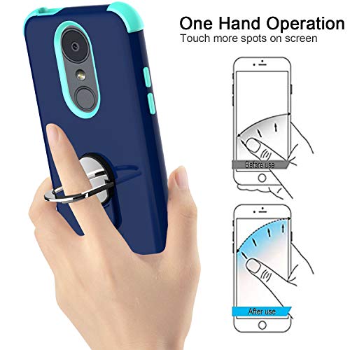 Lovpec Case For Lg Aristo 3, For Lg Aristo 2/For Lg Aristo 2 Plus/For Lg Tribute Empire Case, Ring Magnetic Holder Kickstand Phone Case For Lg Rebel 4 Lte/For Lg Phoenix 4 (Navy) #TOP5