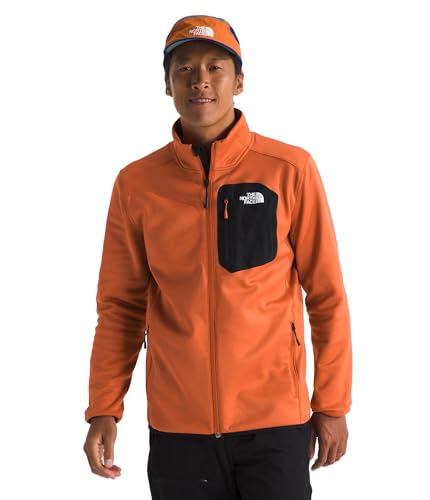 Image of THE NORTH FACE Men's Crest Full Zip Jacket | Water Repellent Fleece Coat, Double Layer Stand Collar & Zip Hand Pockets