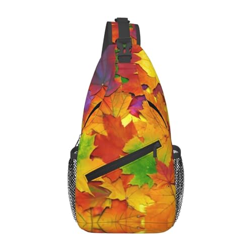 Sac à bandoulière homme feuille d'érable, idéal pour vos sorties à vélo et le fitness