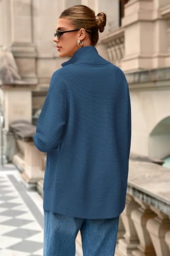 Image of PRETTYGARDEN Womens Long Sleeve Zip Up Ribbed Cardigan Sweaters