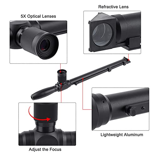 Monoculaire d'observation à angle mort périscope réglable 5X20 pour camping - 4