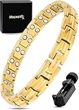 MagnetRX® Bracelet Magnétique Femme en Titane – Bijou Énergétique Élégant avec 40 ...