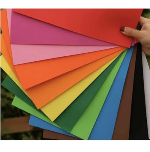 Image of SEJASCOLLECTIONS | Pack of 20 | Multicolor, Bright, A1, BIG / FULL Size, Pastel Sheets / Chart Paper, Used in art and craft, collage, projects, posters etc. Plain / Unrulled, Size: 70x56 centimeters, 200 GSM thickness.