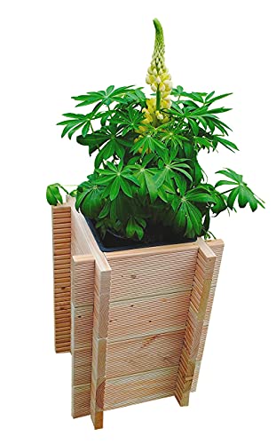 GrünerGarten Bio Pflanzkübel Pflanztopf GRÖNTOB - massives Douglasienholz, unbehandelt, ohne giftige Chemie (40cmx40cmx58cm (B/T/H)) Cover