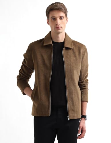 Image of Arrow Sport Men's Solid Regular Fit Casual Jacket