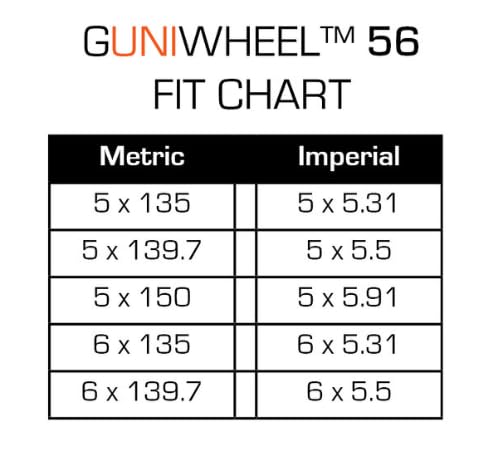 Guniwheel Universal Vehicle Mounting System - Roller Wheel for 5 & 6 Lug Vehicles Only (4, GUNIWHEEL™ 56) - Thumbnail 3