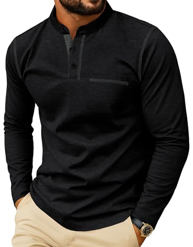 シンゾーン　MILITARY HENLEY PULLOVER BLACK Black Heavyweight Army Surplus Henley | Blade + Blue