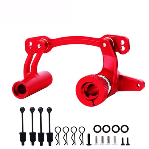 Mesimsple Steering Bellcrank & Body Clips Set for Arrma 1/7 Felony Infraction Limitless Mojave 6s Steering Bell Crank 1/8 Kraton Outcast Notorious Talion 6S Steering Servo Saver Upgrades Part Red