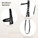 Varku Horse Bridle, Large Size, Black Nylon, Adjustable Headstall, Long-Lasting Heavy Duty Double Buckle, Comfortable Fit, Secure Stitching, Tool-Free Bit Change for Horses Over 4.27 Feet Tall